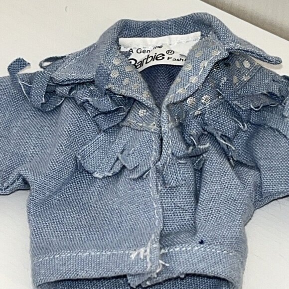 Vintage Barbie THE JEANS LOOK Fashions #4329 Skirt Jacket Boots (1987) Mattel - Picture 2 of 8